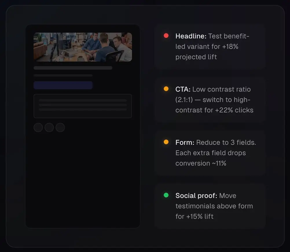 Conversion Optimization Mockup